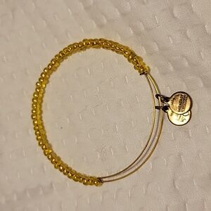 Alex and Ani Sunbeam Rafaelian Gold Bangle Bracelet Yellow Expandable